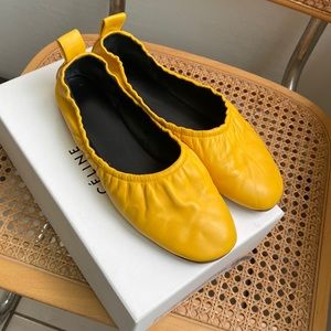 CELINE YELLOW BALLET FLATS